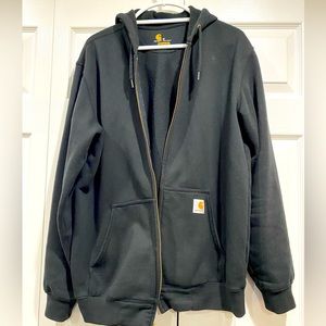 Carhartt Mid Weight Full Zip Hoodie Black Size Medium